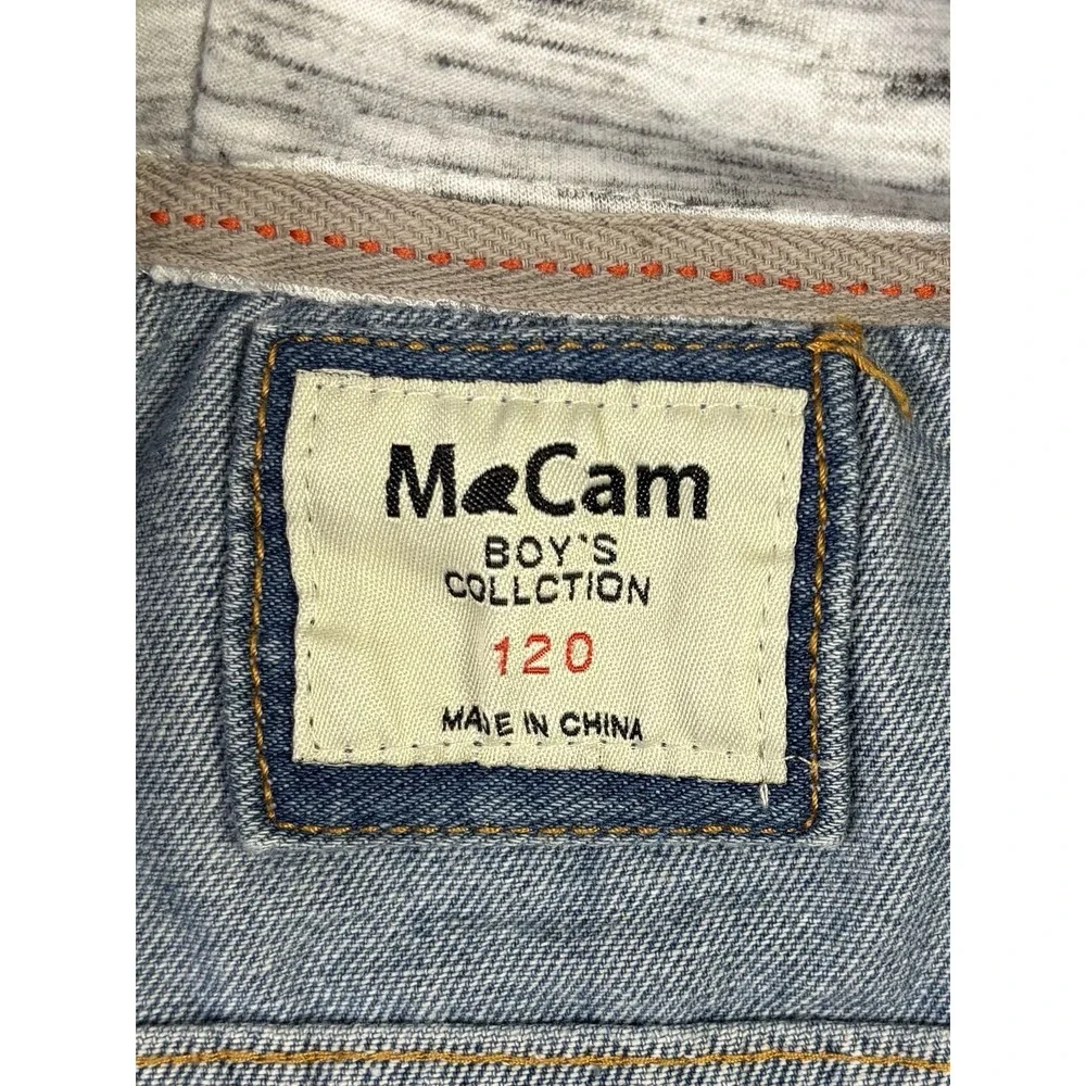 MaCam Hooded Denim Jacket Kids Boys 120 Zipper Button Casual
